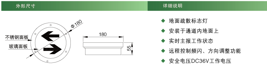 集中電源集中控制型疏散指示燈外形尺寸